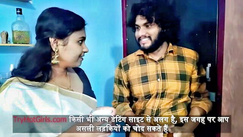 Malayalam couple in traditional saree sharing intimate first night romance