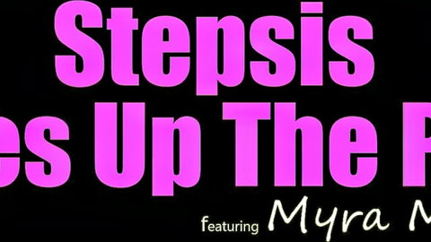 Stepsis Myra Moans takes two cocks from stepdad and stepbro