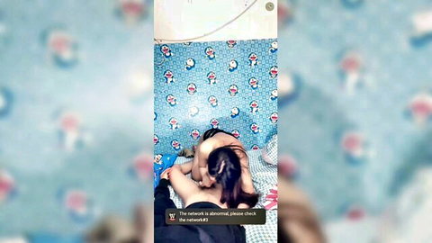 Amateur Indonesian couple in explicit sex lesson scene, woman with dark hair
