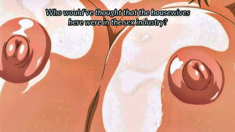 Busty hentai housewives expose big tits and pussies in anime sex scene