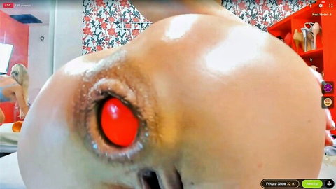 NikkaHOTx close-up anal flower removal, big ass tease