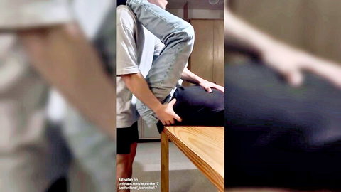 Leon pounding Mike's ass in intense gay doggystyle fuck