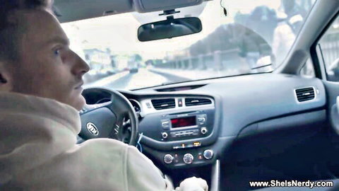 Kate Quinn coed in car with driver before shameless boink