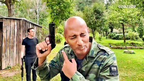 Behind the scenes AnalVids #119 with Anna de Ville, armed men in camo outdoors