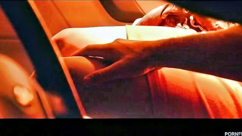 Passionate car sex with hard penetration and creampie finish