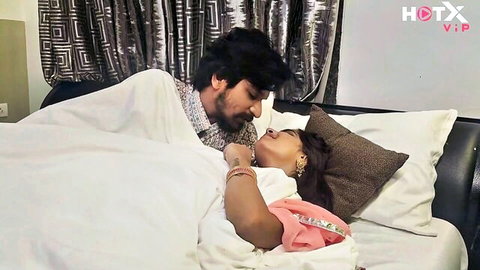 Tejashwini Indian bhabhi in intimate bed kiss with Devar