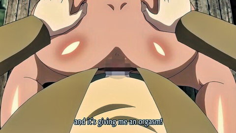 Busty anime warrior Ruvyrias exposed and orgasming from gangbang touch