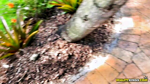 Latina Ellie May bikini outdoor pussy fuck in Big Naturals