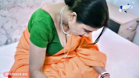 Indian beauty in teacher-student blowjob scene, nude oral sex