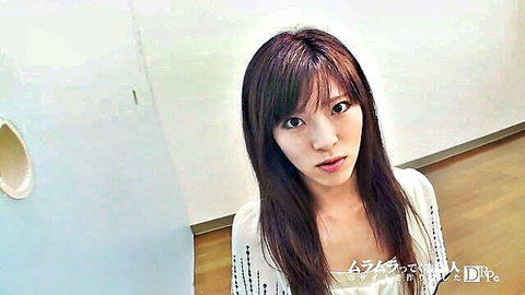 Yurikawa Sara, slender Japanese beauty with big tits in teasing white top, Muramura JAV