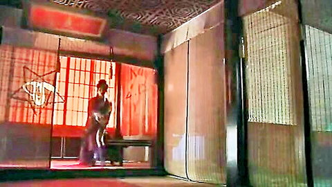 Yuri Komuro in seductive Ming Dynasty red dress pose