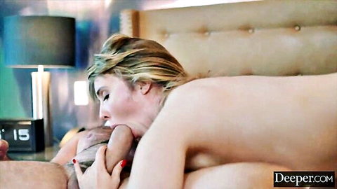 Lena Paul nude blowjob on Manuel Ferrara in intense affair