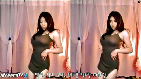 Jeehyeoun sexy dance in tight green dress, seductive pose