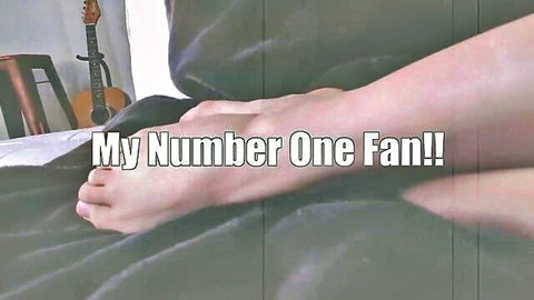 Lulu Chu's sexy bare foot tease on bed, My Number One Fan!