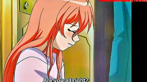 Anime girl with long pink hair looking concerned in hentai episode thumbnail