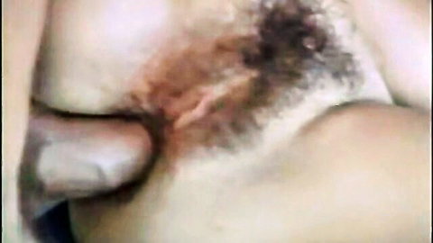 Close-up of hairy ass taking anal penetration
