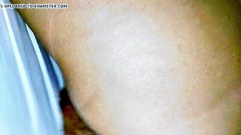 Close-up of hairy ass and pussy, nude solo view