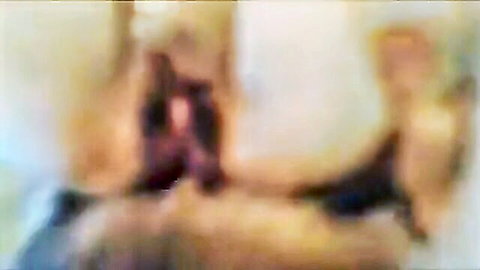 Blurry close-up of BBW woman with hairy ass getting fucked doggy style