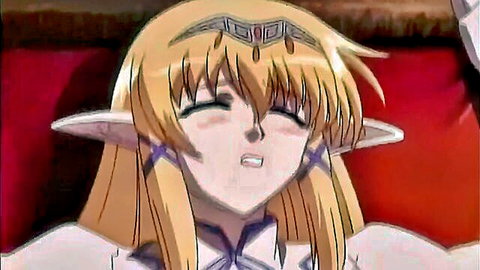 Princess Angelica blonde elf in seductive anime hentai pose