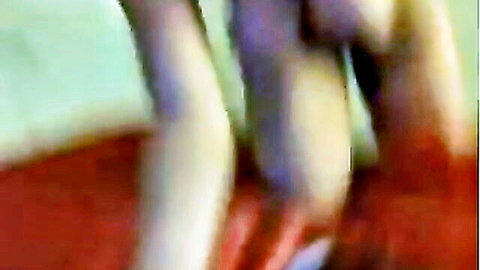 Blurry webcam of ex-girlfriend spreading legs, exposing pussy and touching