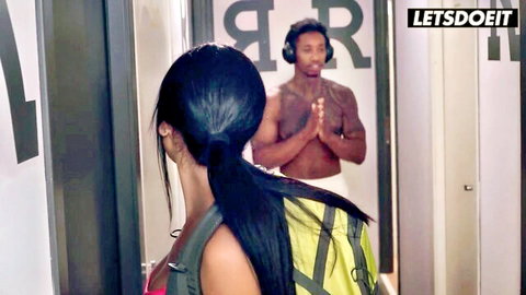 Zuzu Sweet gives intense blowjob to big black cock in Horny Hostel