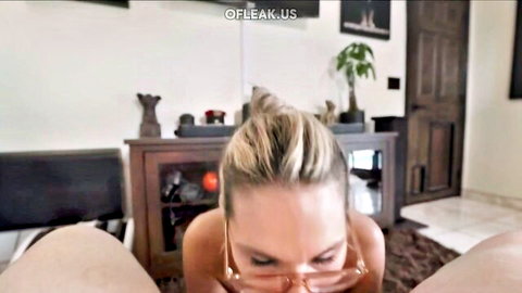 Mandy Rhea blonde MILF in intense POV oral scene, steamy stepmom action