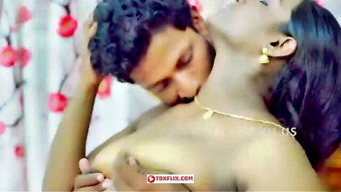 Mallu Indian wife topless, passionately kissed on neck by repairman in cheating affair