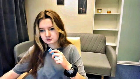 CherryNoir casual webcam chat on MyFreeCams, blonde model smiling