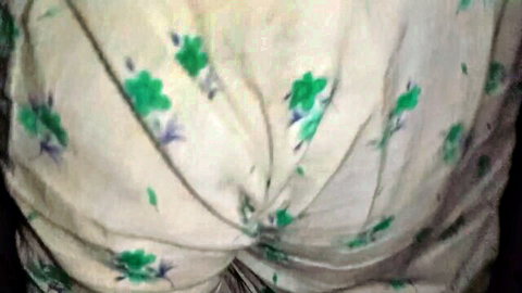 Desi's curvy ass in twisted floral panties, teasing rear view