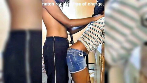 Kenyan university students teasing in standing doggy pose