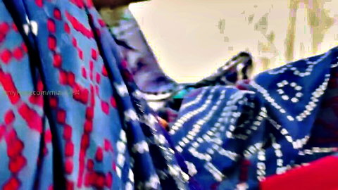 MiaZ, exotic Fijian girl draped in vibrant traditional saree