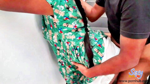 Indian beauty in floral dress gets big ass pounded doggy style in homemade video