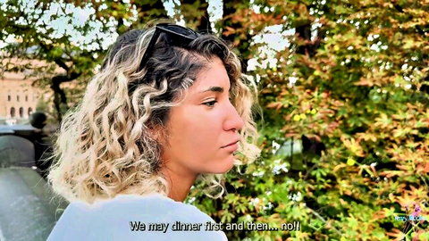 Latina pornstar teases outdoor in Prague before fan fuck encounter
