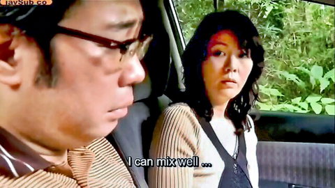 Japanese husband and wife in tense car talk before stranger encounter