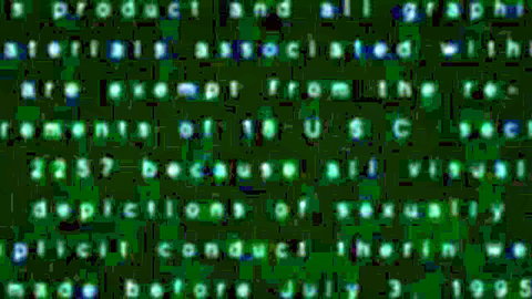 Censored 2257 compliance notice overlaying vintage sexually explicit adult video content