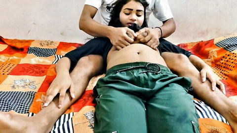 Sanjana Indian pornstar in hardcore gangbang with bodybuilders groping her
