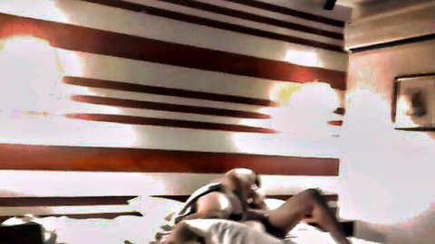Blurry Asian couple in explicit oral sex on bed, voyeur affair video 480p