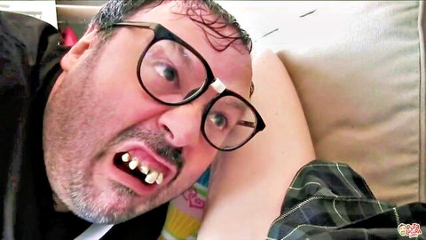 Czech priest in glasses grimacing during hardcore pounding of large-boobed babe