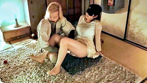 Mitsuko Ueshima 51yo MILF in soft F cup tease with partner