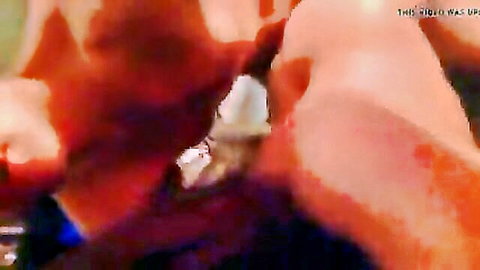 Blurry POV of hand inserting white dildo into mature woman