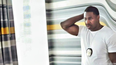 Chloe Cherry rewards muscular black man in white tee