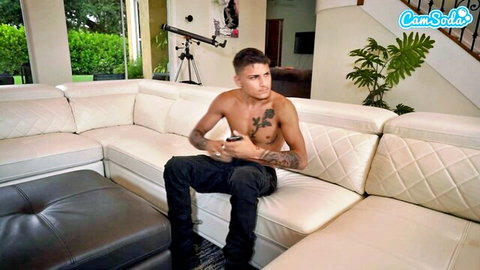 Bella Lexi busty lady cop with tattooed delinquent on CamSoda