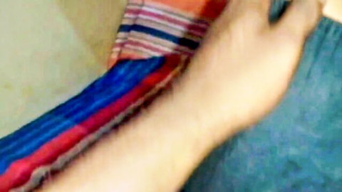 Indian woman with mehndi henna hands gripping and stroking thick hard cock closeup