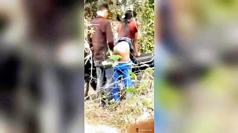 Blurry Nepali couple outdoor viral sex with exposed ass
