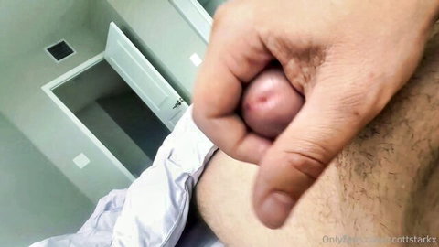 Brandy Salazar thick Latina hand on cock sharing bed close-up