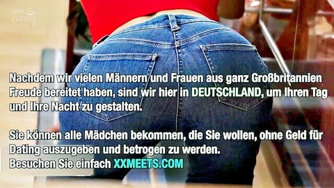 Japanese stepmom in tight jeans showing perfect big ass from behind