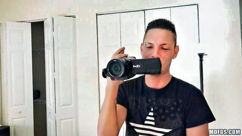 Man filming POV oral action in Layla's birthday surprise