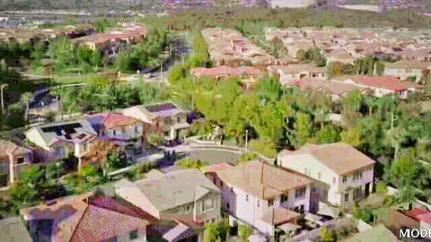 Charlotte Sins suburban aerial view in twin anal scene