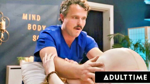 Pregnant woman intimate touch by man while wife watches