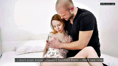 Anita Lo redhead with exposed tits groped by man from behind